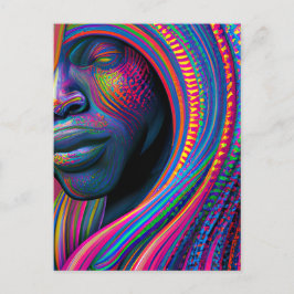 Postal No toques mi cabello negro Melanin afro reina coro