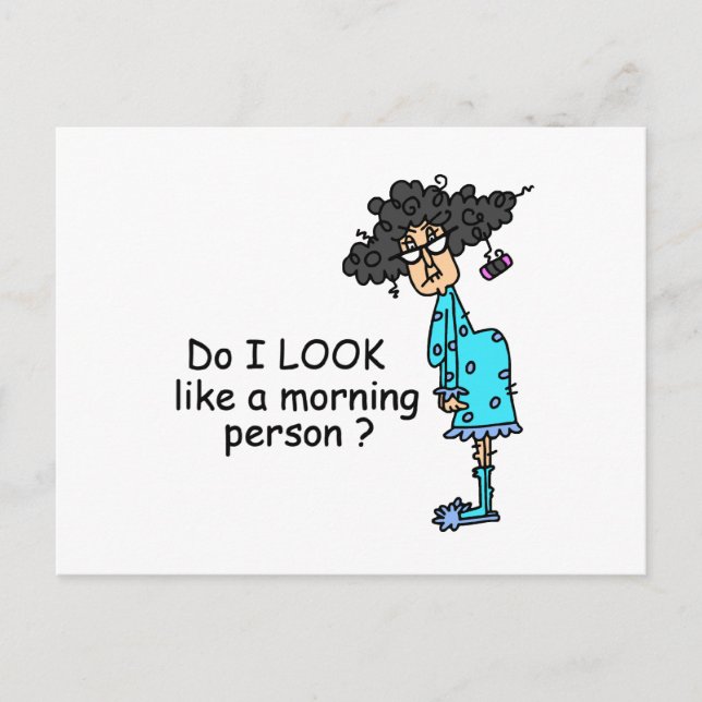 Postal No una persona matutina (Anverso)