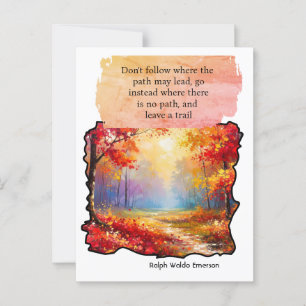 Postal "No vayas donde el camino te lleve