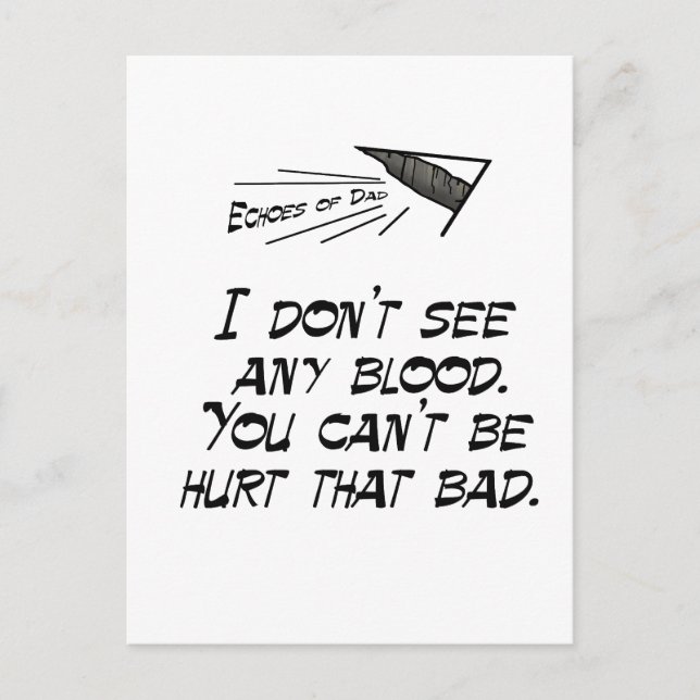 Postal No veo sangre (Anverso)