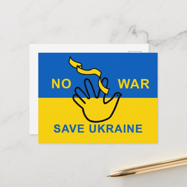Postal No war, save Ukraine (Anverso/Reverso In Situ)