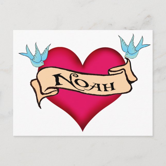 Postal Noah - Camisetas y regalos del Personalizado Heart (Anverso)