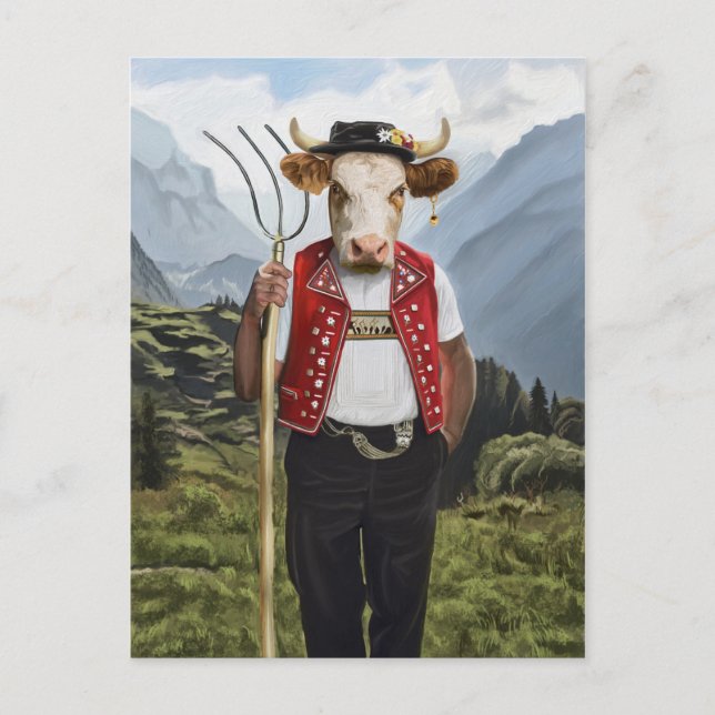 Postal Noble Beasts - Dandy Cow (Anverso)