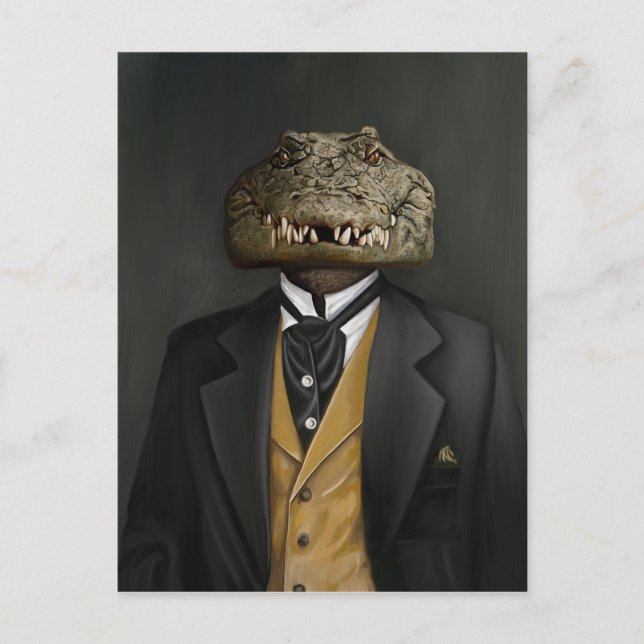 Postal Noble Beasts - Dandy Crocodile (Anverso)