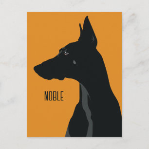 Postal Noble Black Doberman