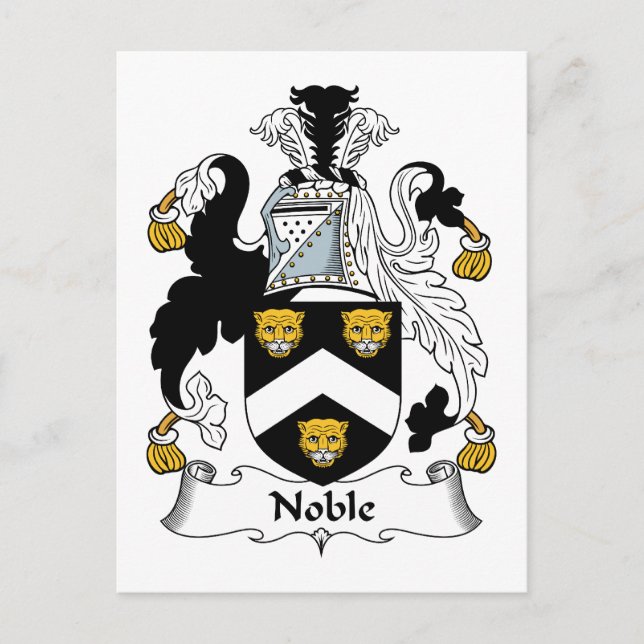 Postal Noble cresta familiar (Anverso)