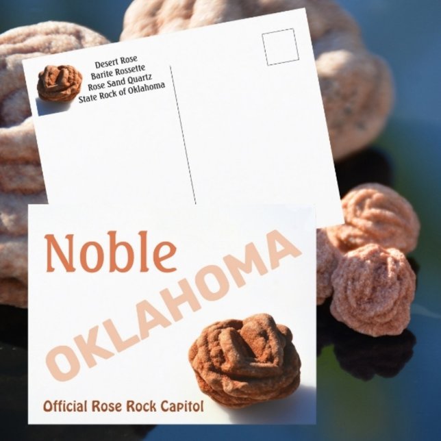 Postal Noble Oklahoma Rosa Roca Capitol Fotográfico (Subido por el creador)