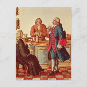 Postal Noblemen veneciano en un café