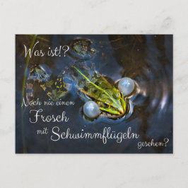 Postal Noch nie einen Frosch mit Schwimmflügeln gesehen?