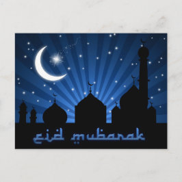 Postal Noche azul de la Mezquita Eid