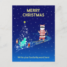 Postal Noche Calentadora del Corazón de Santa