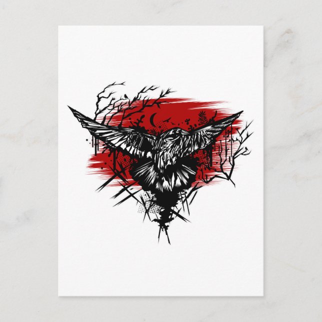 Postal Noche Crows (Anverso)