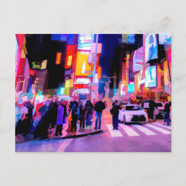 Postal Noche de Art Of Times Square (Anverso)