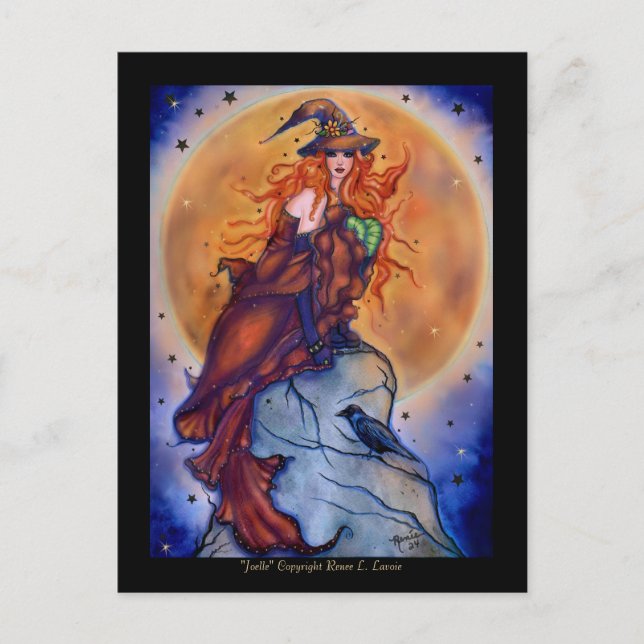 Postal Noche de brujas espeluznante de Joelle Halloween d (Anverso)