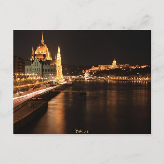 Postal Noche de Budapest en abril de 2012 (Anverso)