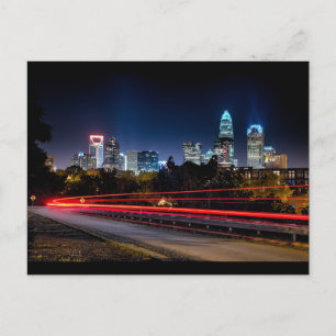 Postal noche de charlotte en carolina del norte