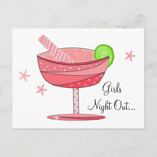 Postal Noche de chicas de Pink Drink (Anverso)