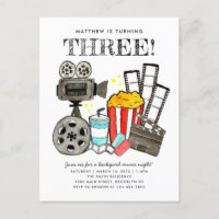 Noche de cine lindo reloj de Fiestas niños cumplea