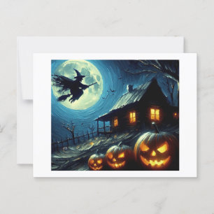 Postal Noche de Halloween,