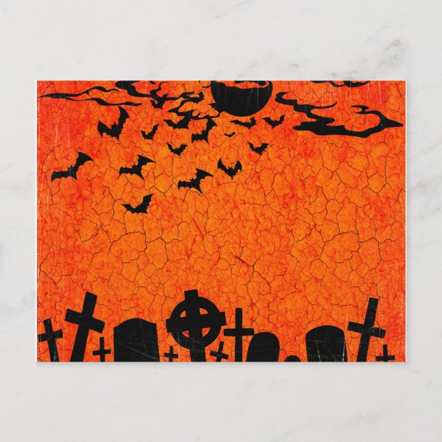Postal Noche de Halloween aterradora (Anverso)