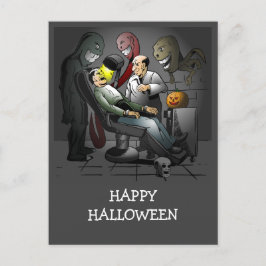 Postal Noche de Halloween en el dentista