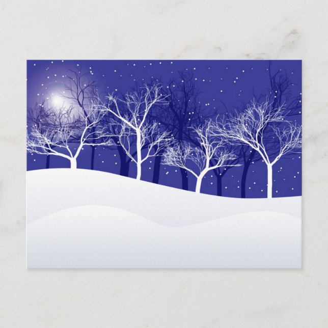 Postal Noche de invierno (Anverso)