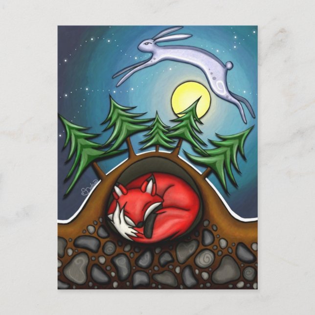 Postal Noche de invierno (Anverso)