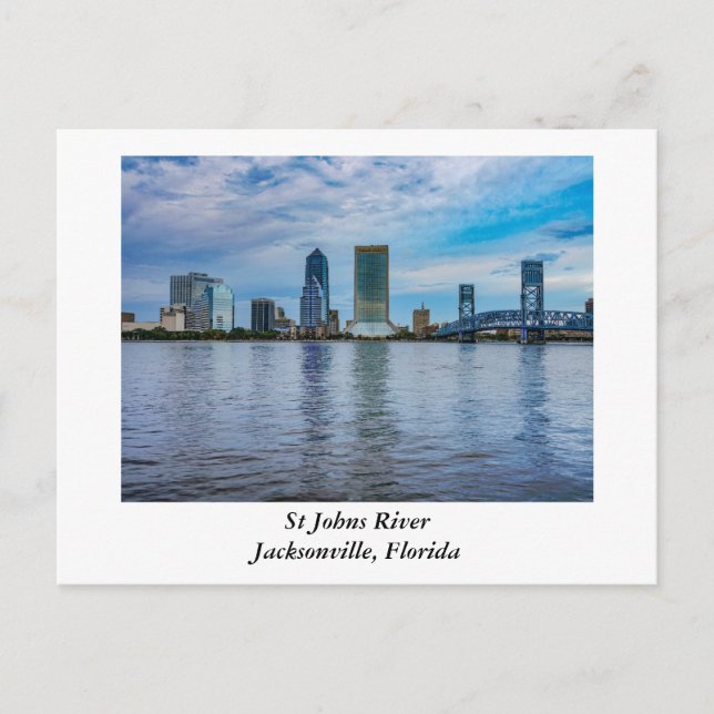 Postal Noche de Jacksonville Florida (Anverso)