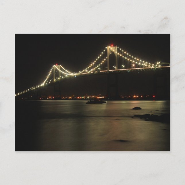 Postal Noche de la Bahía de Narragansett (Anverso)