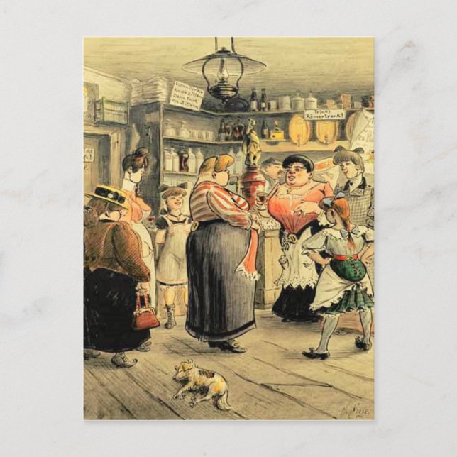 Postal Noche de las señoras en el Pub (Anverso)