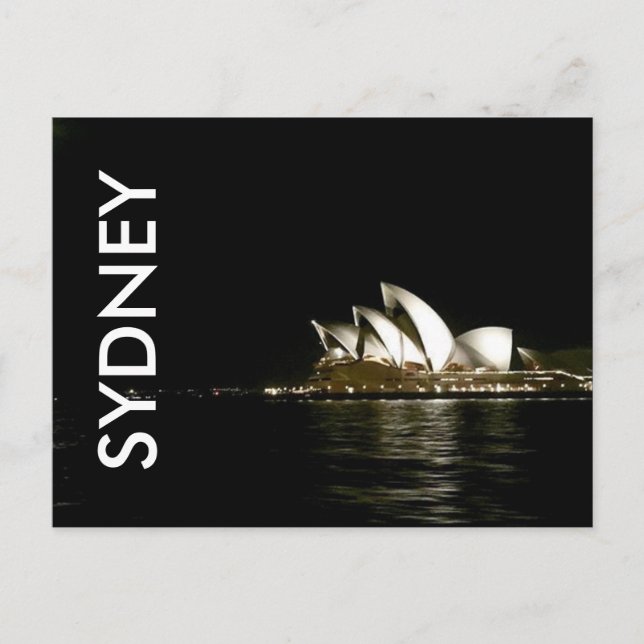 Postal noche de ópera en sydney (Anverso)