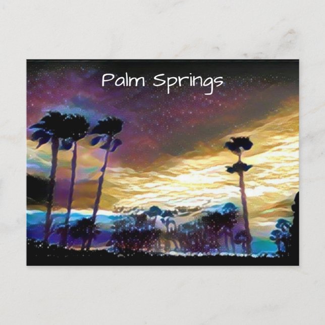 Postal Noche de Palm Springs (Anverso)