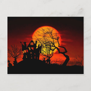 Postal ¡NOCHE DE PELO, CASA DE PELO! (Halloween) ~