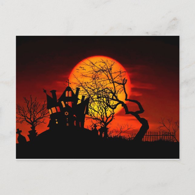 Postal ¡NOCHE DE PELO, CASA DE PELO! (Halloween) ~ (Anverso)