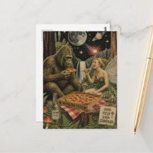 Noche de pizza surrealista con Sasquatch y la hada
