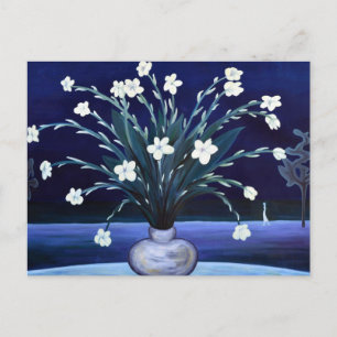 Postal Noche de Plumeria por Marguerite Blasingame