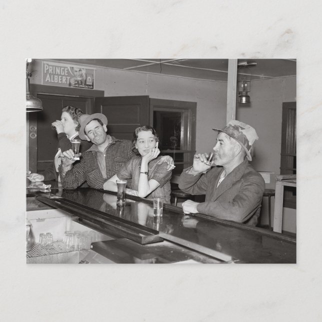 Postal Noche de sábado en el Saloon, 1937 (Anverso)