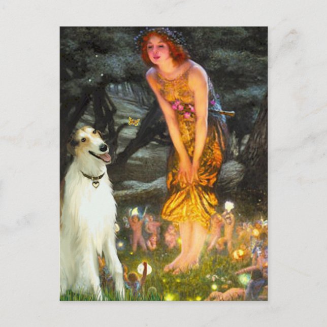 Postal Noche de San Juan - Borzoi (Anverso)