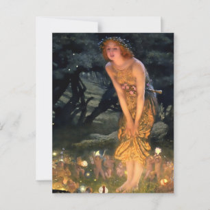 Postal “Noche de San Juan” de Edward Robert Hughes