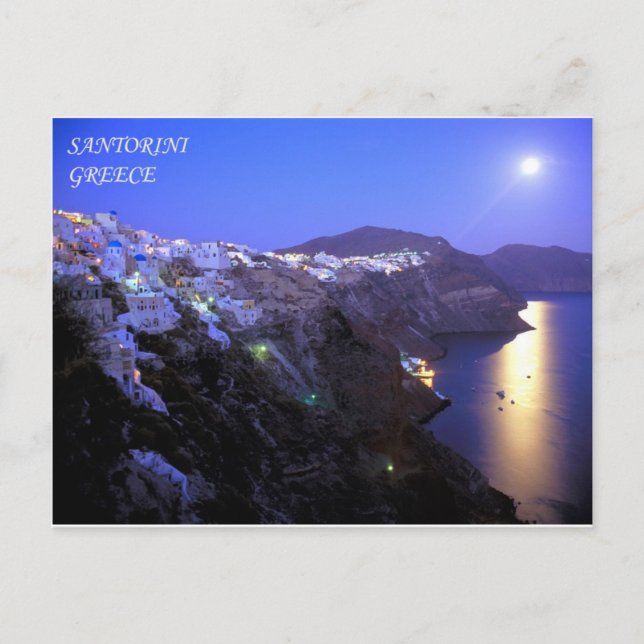 POSTAL NOCHE DE SANTORINI (Anverso)