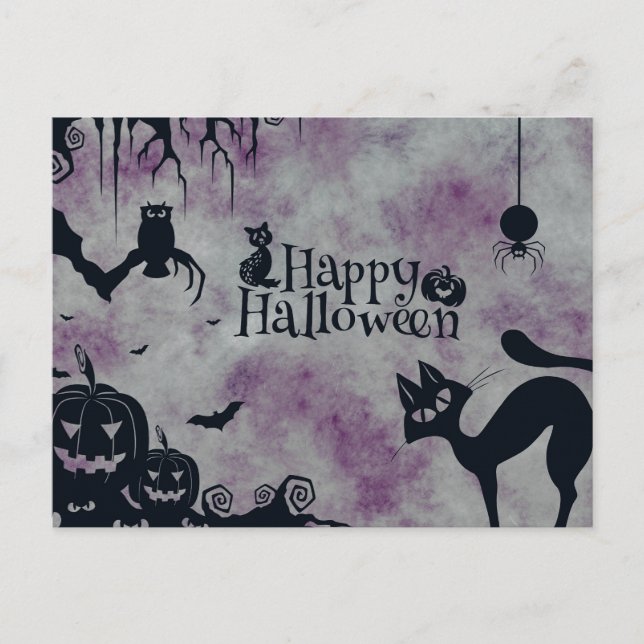 Postal Noche de Scary Halloween (Anverso)