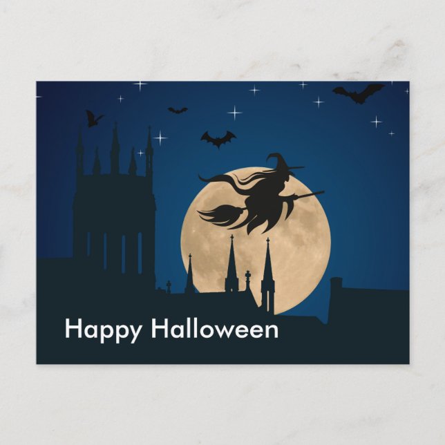 Postal Noche de Scary Halloween (Anverso)