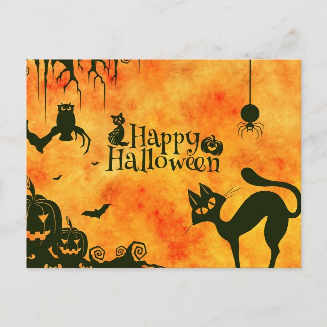 Postal Noche de Scary Halloween (Anverso)