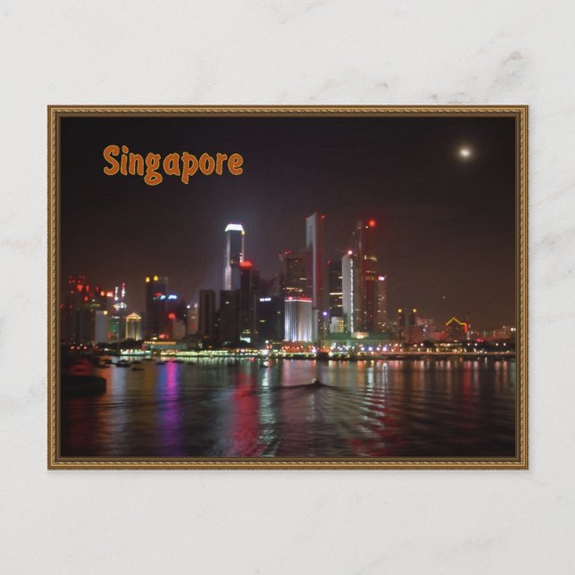 Postal Noche de Singapur (Anverso)