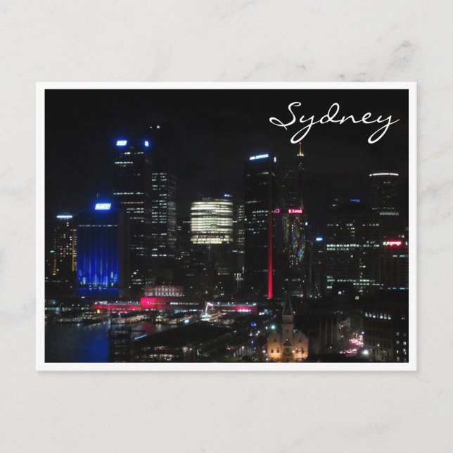Postal noche de sydney sky (Anverso)