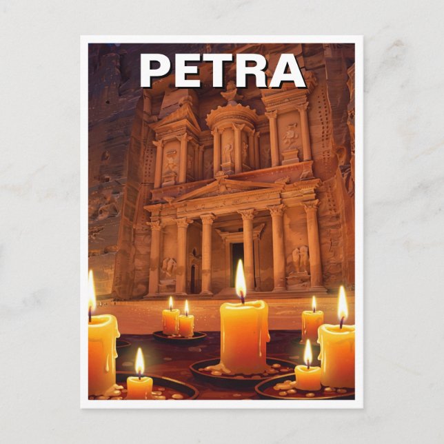 Postal Noche de velas de Petra Jordan (Anverso)