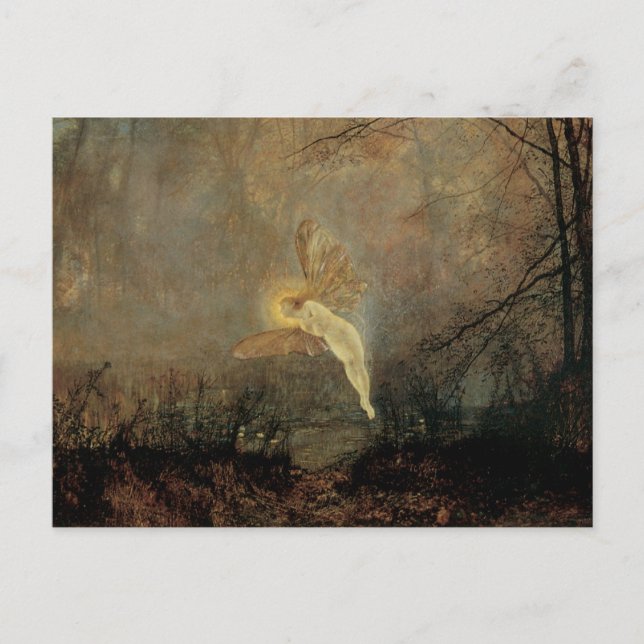 Postal Noche de verano de Grimshaw, arte victoriano vinta (Anverso)