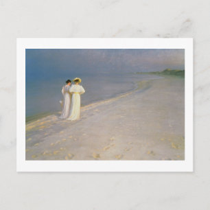 Postal Noche de verano en la playa sur de Skagen