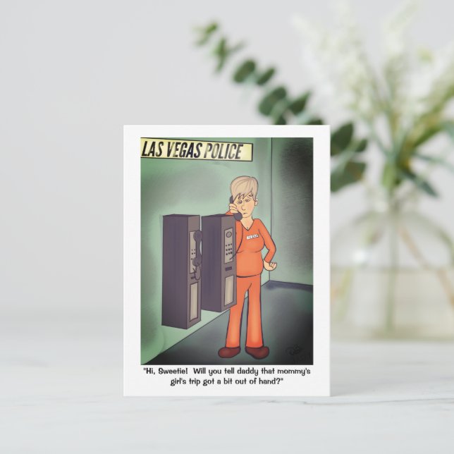 Postal Noche del chica (Anverso de pie)