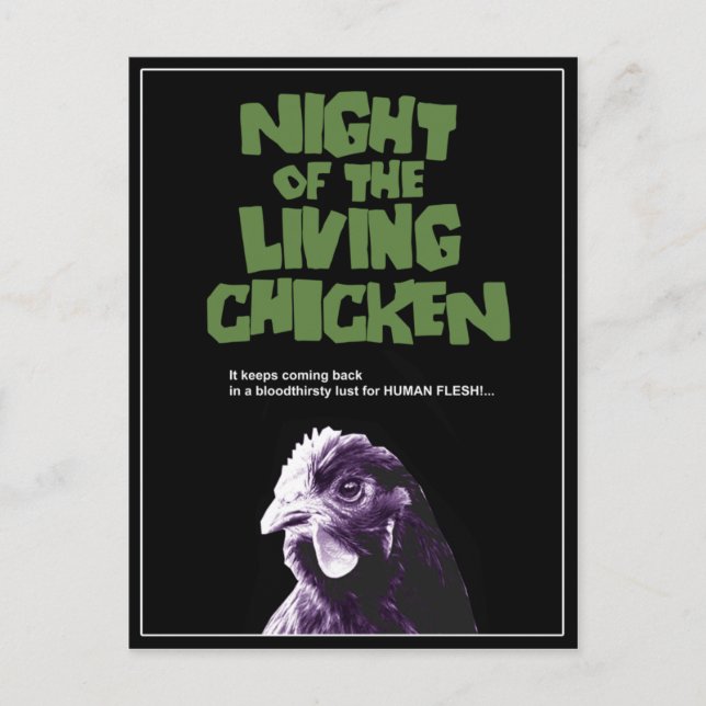Postal NOCHE del POLLO VIVO (Anverso)